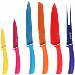 Cuchillos de cocina coloridos