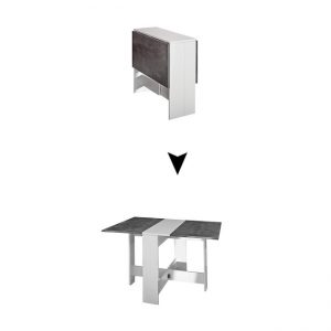Mesa plegable en blanco y gris de Modern Loft